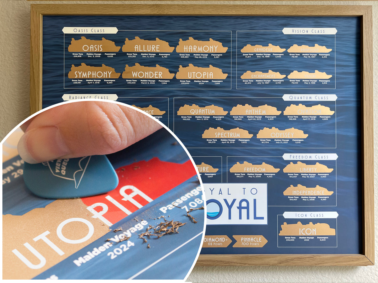 Royal Caribbean Scratch Off Poster