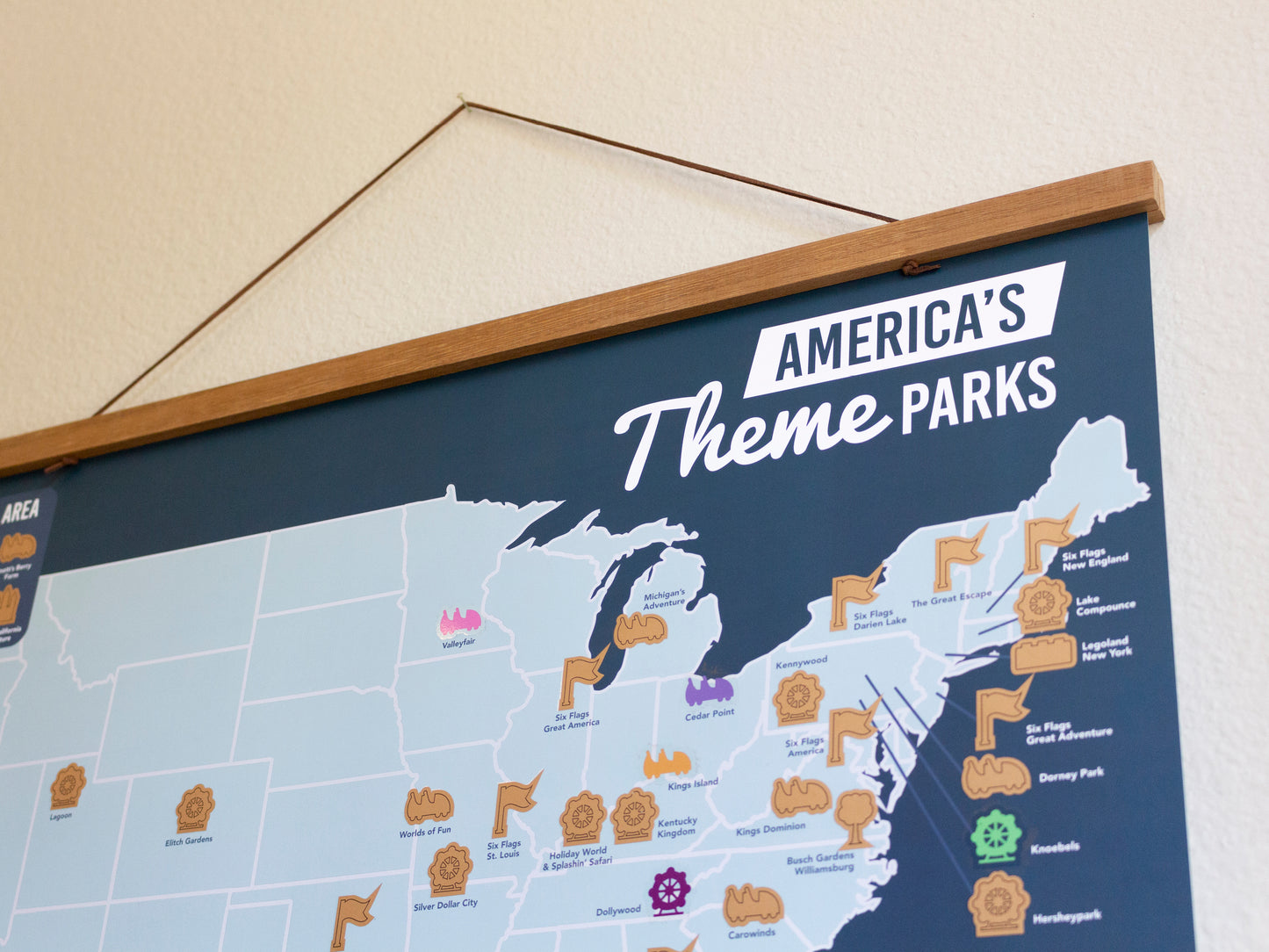 Theme Park Scratch Off Map