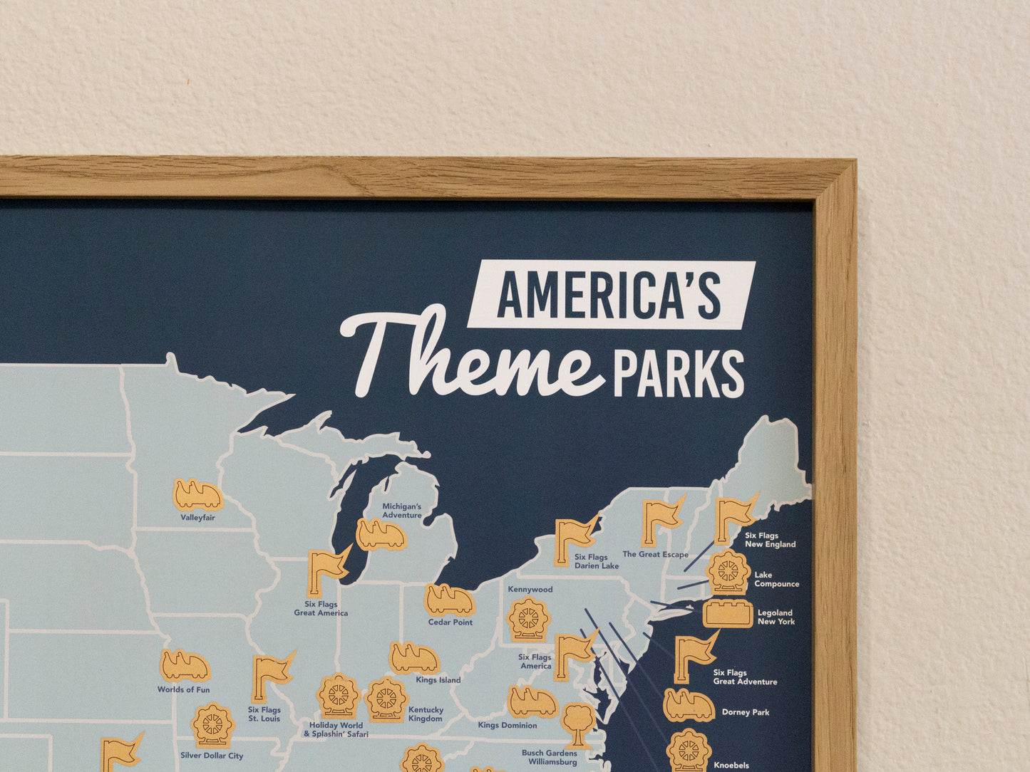 Theme Park Scratch Off Map